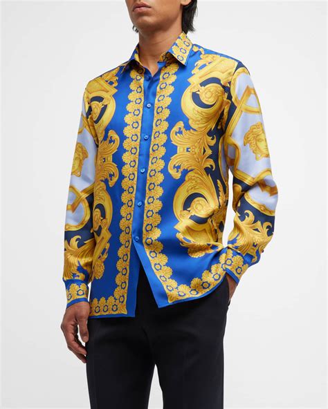 versace shirt men|versace collection men shirt.